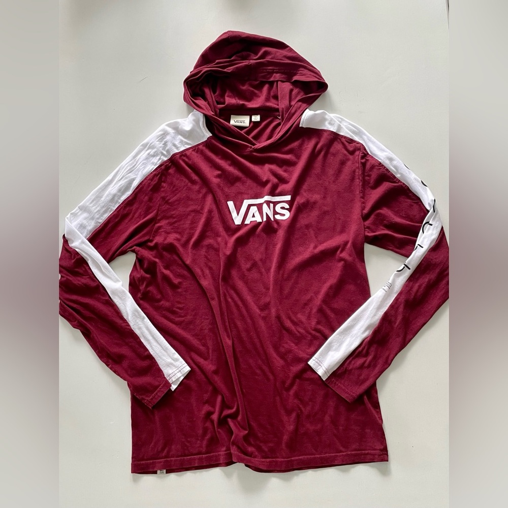 Mens Vans Hooded Long Sleeved Shirt, size XL